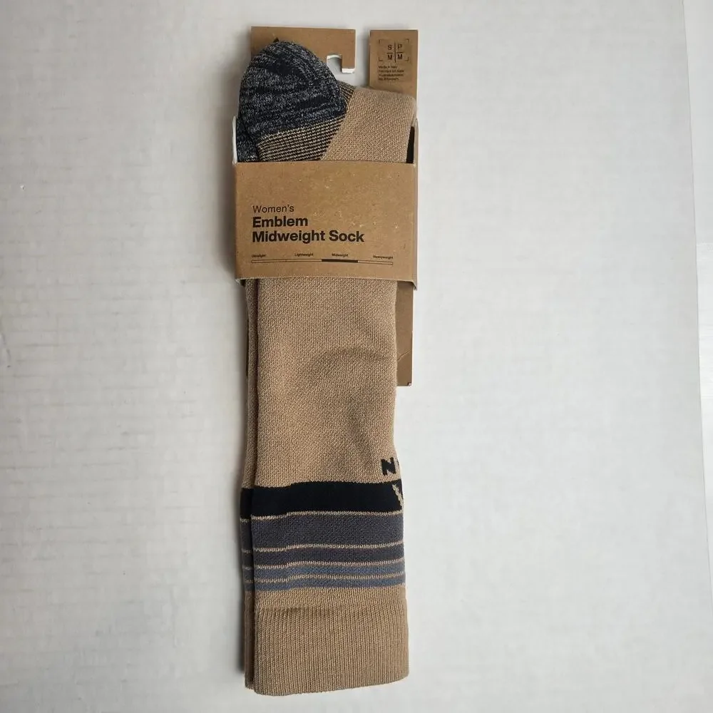 Burton Womens Size S/M (4-6.5) Emblem Midweight Socks Summit Taupe